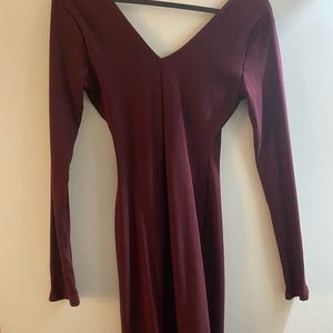 Naked wardrobe burgundy dress